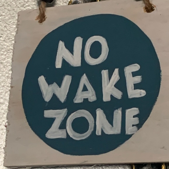Shabby Chic Boho Door Sign - No Wake Zone - perfect for the bedroom or nursery - Picture 10 of 11